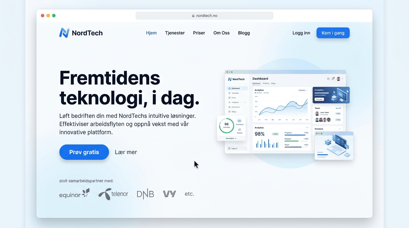 Generated website example 1